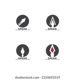 Spear logo and symbol vector design illustration