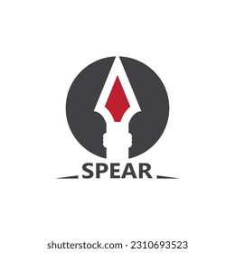 Spear logo and symbol vector design illustration