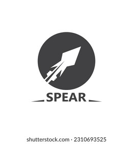 Spear logo and symbol vector design illustration