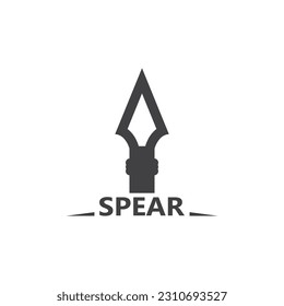 Spear logo and symbol vector design illustration