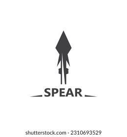 Spear logo and symbol vector design illustration