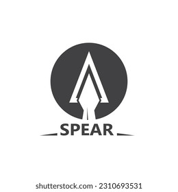 Spear logo and symbol vector design illustration