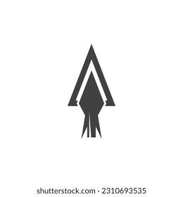 Spear logo and symbol vector design illustration