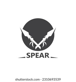 Spear logo and symbol vector design illustration