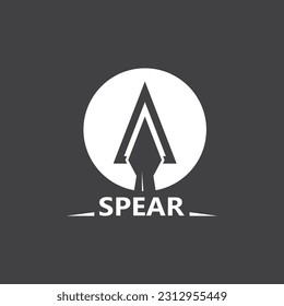 Spear logo and symbol vector design illustration
