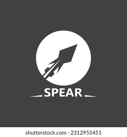 Spear logo and symbol vector design illustration