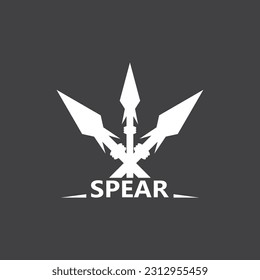 Spear logo and symbol vector design illustration
