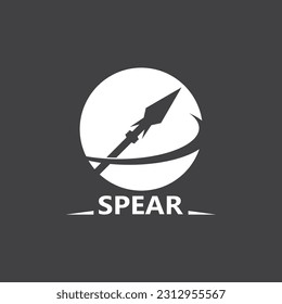 Spear logo and symbol vector design illustration