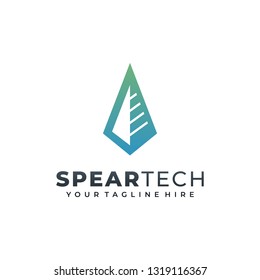 Spear Logo Technology Symbol Vector Ilustration