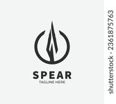 Spear logo vector design, spear icon simple design illustration