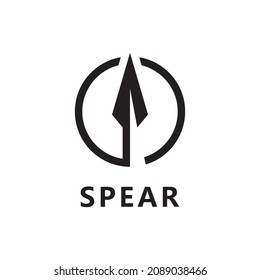 Spear logo vector design template 