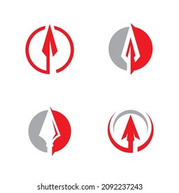 Spear logo vector design template 