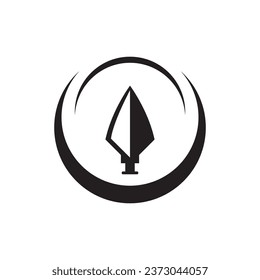 Spear logo vector design template 