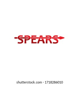 Spear logo vector icon illustration template design 
