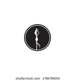 Spear logo vector icon illustration template design