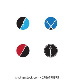 Diseño de la ilustración de iconos del vector del logotipo de Spear