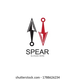 Diseño de la ilustración de iconos del vector del logotipo de Spear