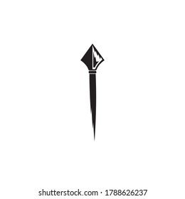 Spear logo vector icon illustration template design