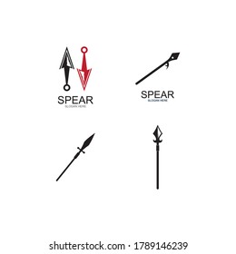 Spear logo vector icon illustration template design