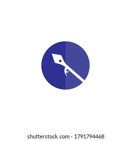 Spear logo vector icon illustration template design
