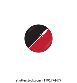 Spear logo vector icon illustration template design