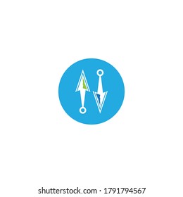 Spear logo vector icon illustration template design