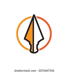 ilustración de icono del vector del logotipo de lanza