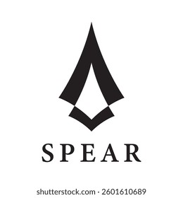 Spear logo vector icon template design