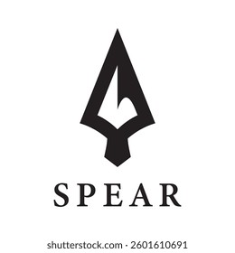 Spear logo vector icon template design