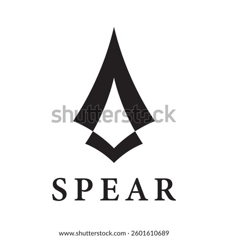 Spear logo vector icon template design