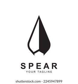 spear logo vector with slogan template