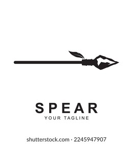 spear logo vector with slogan template
