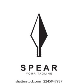 spear logo vector with slogan template