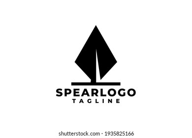 Spear Logo. Weapon Vector Illustration.