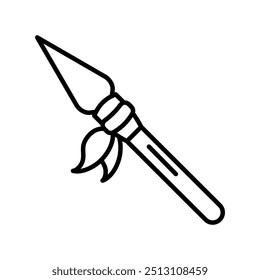 Spear Outline Icon, Vector illustration