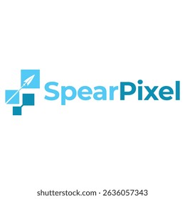 Speer Pixel flach minimalistisch Logo-Design