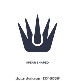 spear shaped icon. Simple element illustration from nature concept. spear shaped editable symbol design on white background. Can be use for web and mobile.