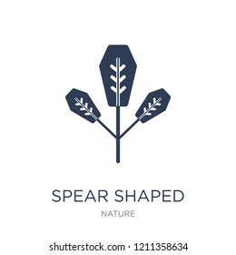 Spear Shaped icon. Trendy flat vector Spear Shaped icon on white background from nature collection, vector illustration can be use for web and mobile, eps10
