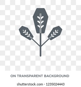 Spear Shaped icon. Trendy flat vector Spear Shaped icon on transparent background from nature collection. 