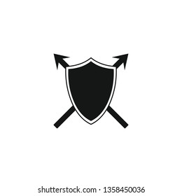 spear and shield icon symbol