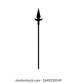 Design de ilustração plana vetor silhueta de lança.