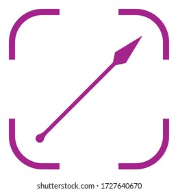 Icono de altavoz simple. Diseño plano