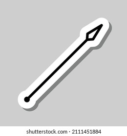 Icono de altavoz simple. Diseño plano. Pegar con sombra sobre fondo gris.ai