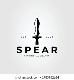 Speerspitzen auf Pfeilspitzen, einzelne Logo, Vektorgrafik-Design