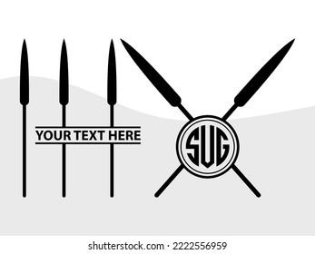 Spear SVG Printable Vector Illustration
