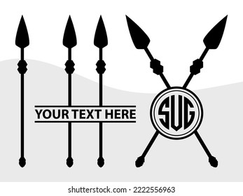 Spear SVG Printable Vector Illustration