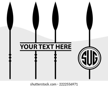 Spear SVG Printable Vector Illustration