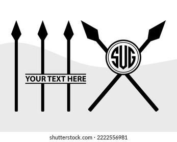 Spear SVG Printable Vector Illustration