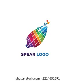 spear technology logo design vector.