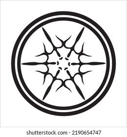 Diseño de iconos vectores del logotipo Spear triden o triangel